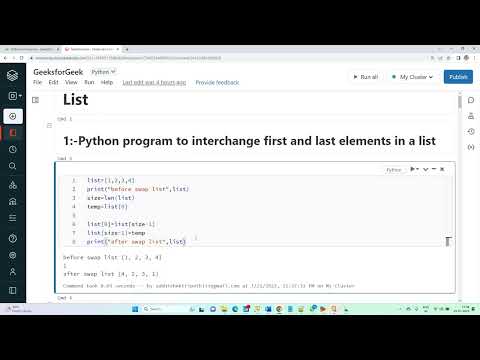 1-Python program to interchange first and last elements in a list