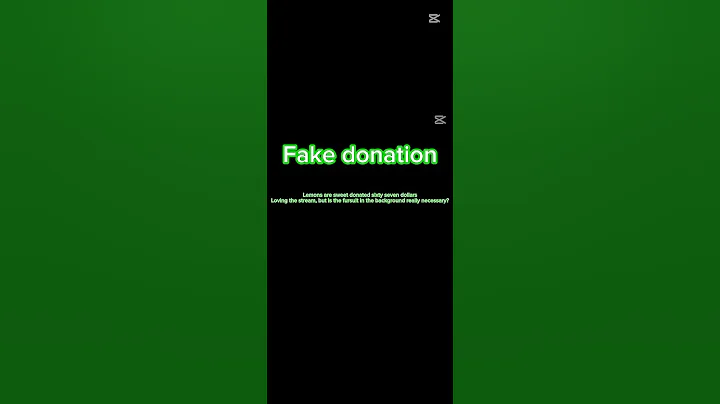 Fake donation sound