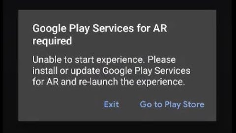 Google Play Services for AR required problem vivo . Unable to start experience (Augmented Reality)