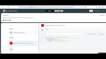 Oracle Database Execute procedure Demo