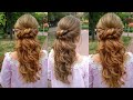 Easy Quick Hairstyle with Curls.  Beautiful Hairstyle for long hair tutorial