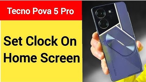 How to set clock on home screen, tecno Pova 5 Pro me time set kaise karen