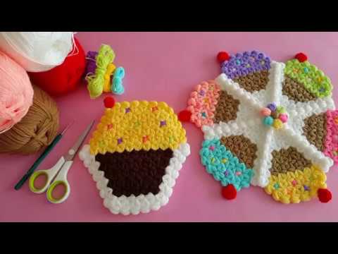 Cupcake Kese Lif/Bebek Lifi/Yüz Lifi (Tasarım: Suzan Ayin) #knitting #kendinyap #örgümodeli