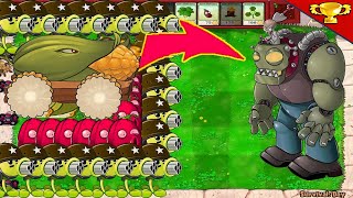 9999 Gatling Pea + Cob Cannon vs Dr Zomboss- Plants vs Zombies