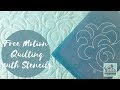 How to quilt an overall swirl  using Full Line Stencil and the Pounce Pad