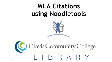 MLA Citations using NoodleTools