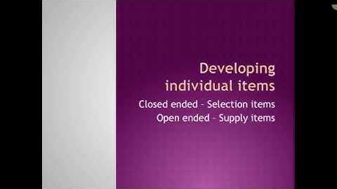 Quantitative Questionnaires (Part 1)