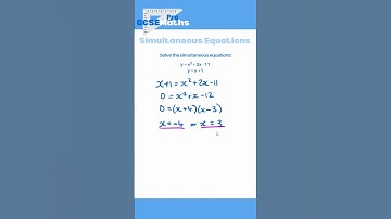 Quadratic Simultaneous Equations #maths #gcse #algebra #solve #revision #simultaneousequations