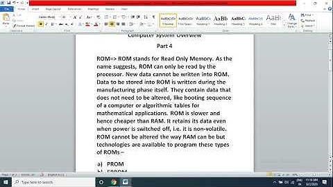 Computer System Overview Chapter 1 Part 4 Class 4