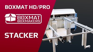 Boxmat Pro boxmaking machine with automatic stacker (2019)