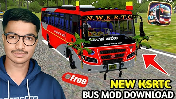 🥳Free Mod Release! Tata Imac Built KSRTC Bus Mod How To Add In Bus Simulator Indonesia Kannada!