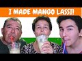 MY MEXICAN PARENTS TRY HOMEMADE MANGO LASSI 🥭 | Foreigners try Indian Food 🇲🇽🇮🇳 | BetoEats