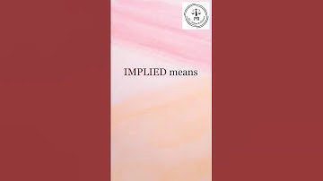 Meaning of the term Implied | Adv Melisa Rodrigues