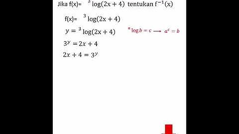 INVERS FUNGSI DARI FUNGSI LOGARITMA