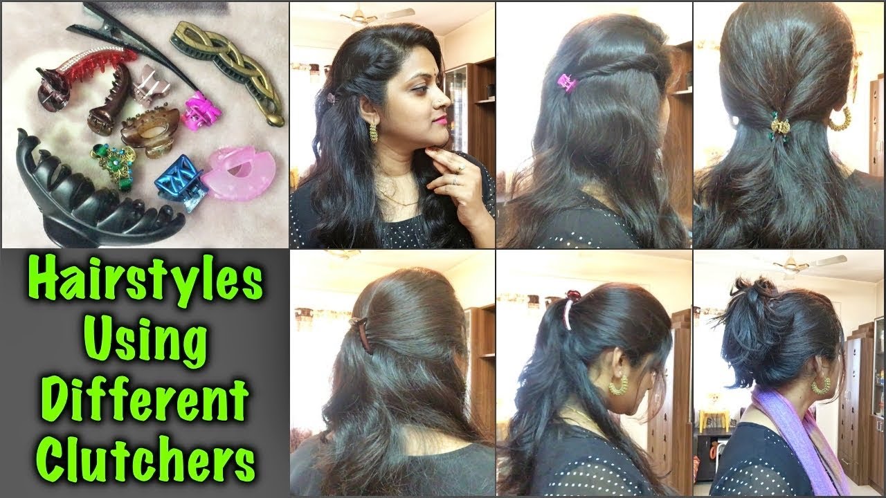 10 Cute Easy Clutcher Hairstyles For School &Collage Girls|Clutcher  Hairstyles|Everyday Hairstyles| - YouTube