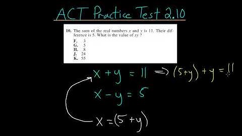 ACT Math Practice Test 2.10: System of Equations