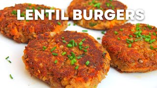 Vegan Lentil Burger Recipe | How To Make Lentil Burgers | The Best Lentil Recipe Ever!