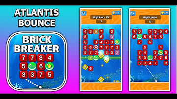 Brick Breaker - Atlantis Bounce 2D Puzzle Game Unity Source Code with Admob Ads Integrated