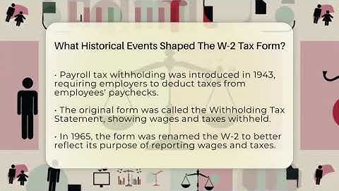 What Historical Events Shaped The W-2 Tax Form? - Your Paycheck Planner