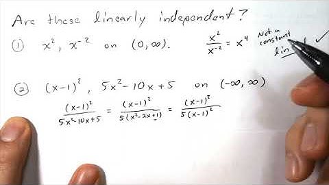 5.1 (part 2) Fundamental Sets and Linear Independence