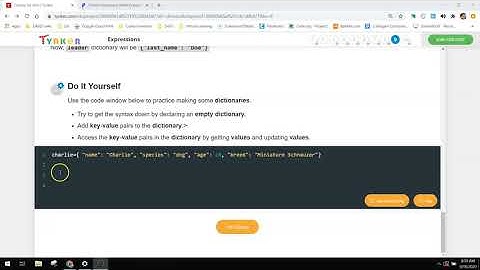 Dictionaries Python Lesson 6