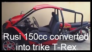 rusi motorcycle 150cc de atras converted to trike T-Rex Philippines 3 wheel motorcycle