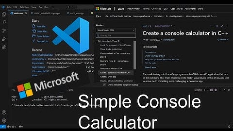 Console calculator program in C++ but with VS Code (using a Microsoft article)