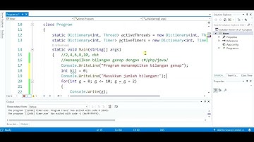 Program Menampilkan Bilangan Genap