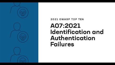 2021 OWASP Top Ten: Identification and Authentication Failures