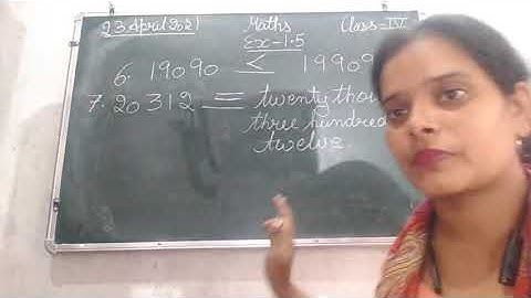 Class IV Mathematics 23 04 2021 by  Ms Anchal Singh, Ex- 1.5
