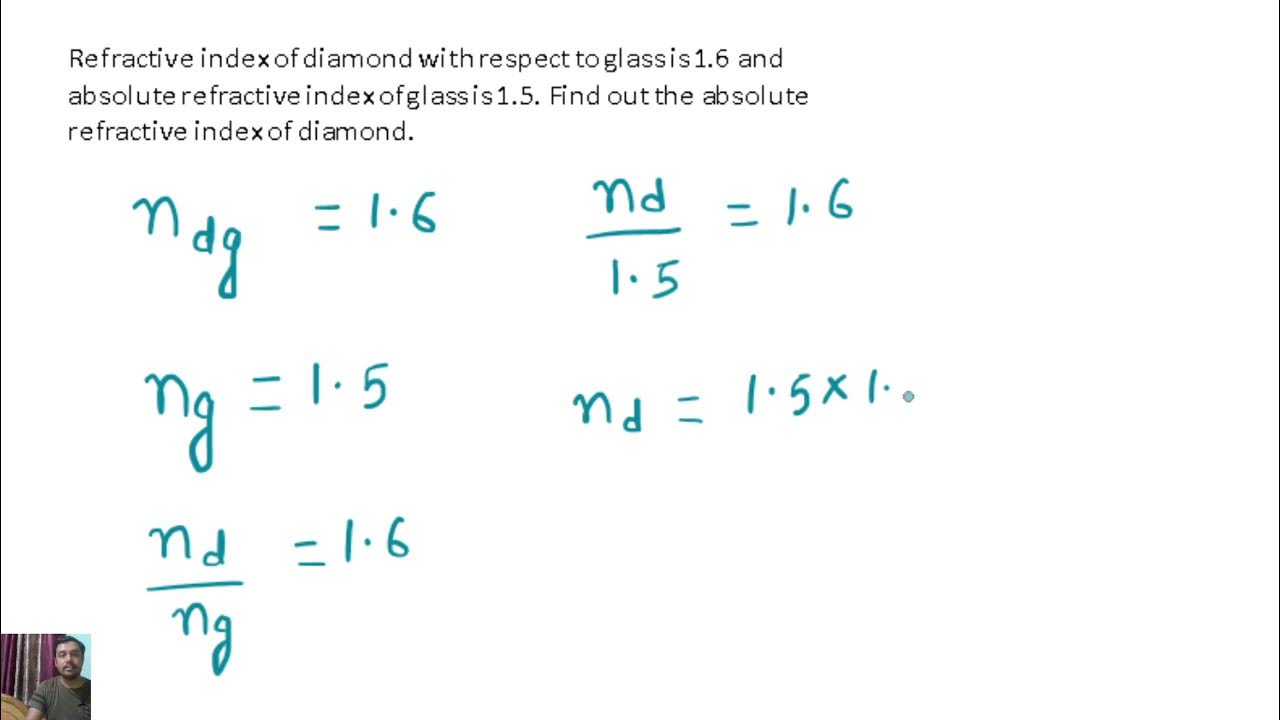 Refractive index of diamond with respect to glass is 1.6 and absolute