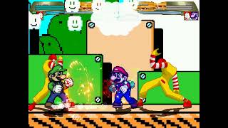 MUGEN AX/WINMUGEN "Battle 2vs2 #167" Super Mario & Donald vs Super Mario (Poyochan) & Donald (Fix)