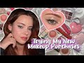 Trying My NEW Asian Beauty Makeup Purchases 💗 | Julia Adams