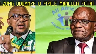 Ugxeke u Zuma ngokulaxaza I ANC esemdala kangaka u Fikile Mbalula agijimele uMkhonto Wesizwe