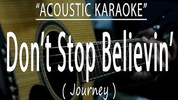 Thumbnail of Don't Stop Believin' - Journey (Acoustic karaoke)