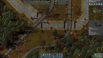 Automated railway crossing (Factorio)