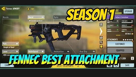 FENNEC Best Gunsmith Build Fennec Best attachment CODM SEASON 1 #callofduty #fennec  #cod #codm