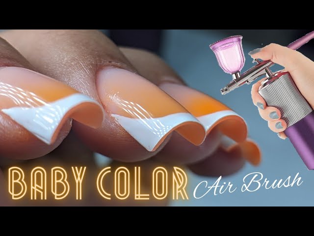 Full Nails Art Using AIRBRUSH ONLY! Tropical Vibes Nail Design