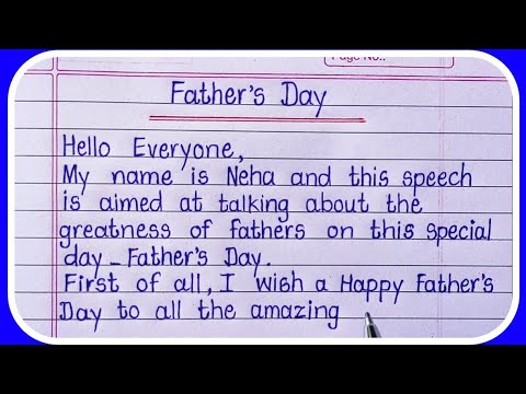 speech on topic dad