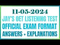 Jays 2nd channel  oet listening test 11052024 oet oetexam oetnursing oetlisteningtest