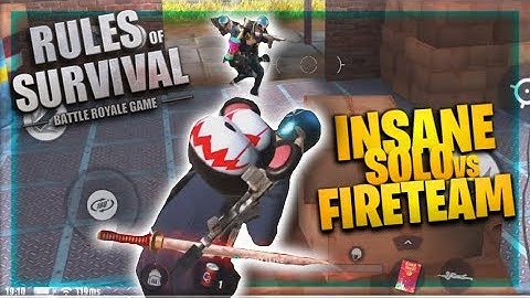 MY MOST INTENSE 1v5 SOLO FIRETEAM YET! Insane Game in Rules Of Survival! ROS