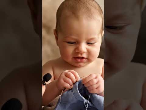 طفل يتحدى البرد ويخيط كنزة بنفسه لشتاء