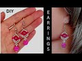 Beaded earrings tutorial. How to make beaded earrings. DIY earrings