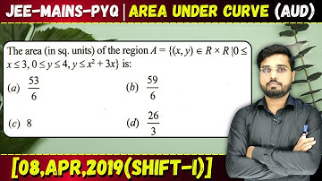 The area of the region A = {(x, y) ∈ R × R|0 ≤ x ≤ 3, 0 ≤ y ≤ 4, y≤ x2 + 3} is || Let