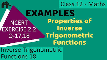 Maths Inverse Trigonometry Functions part 18 (Example) CBSE class 12 Mathematics XII