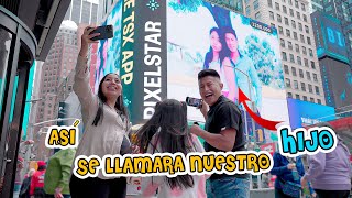 Revelamos el nombre de nuestro hijo en TIMES SQUARE  // Ni Q' Fuera TV ft. Karito La Tóxica