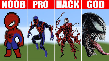Spider-Man in Minecraft (NOOB vs PRO vs HACKER vs GOD)