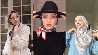 #hijab_turkish_tutorial لفات حجاب ( فولار) تركية بطرق مختلفة