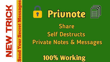 How to Send Private & Secret Messages ? | Privnote - Send Self Destructs Private Notes & Text 😱