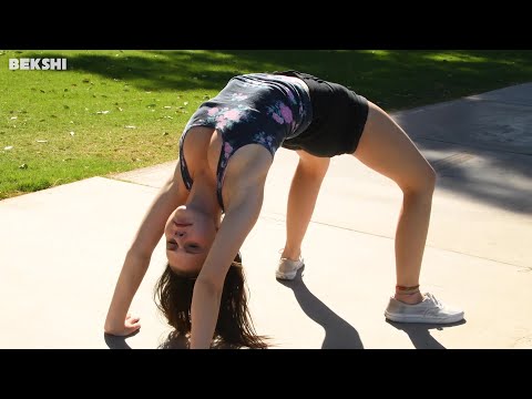 Backbend - Outdoor Tricks - Summer Mood - Beautiful Girl - Positive Vibe - Bekshi